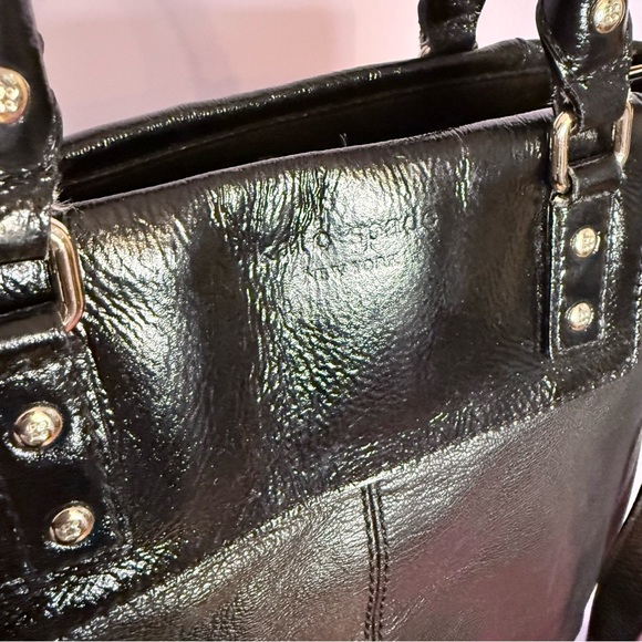 Kate Spade Black Leather Zipper Convertible Crossbody shoulder handbag - Picture 9 of 10
